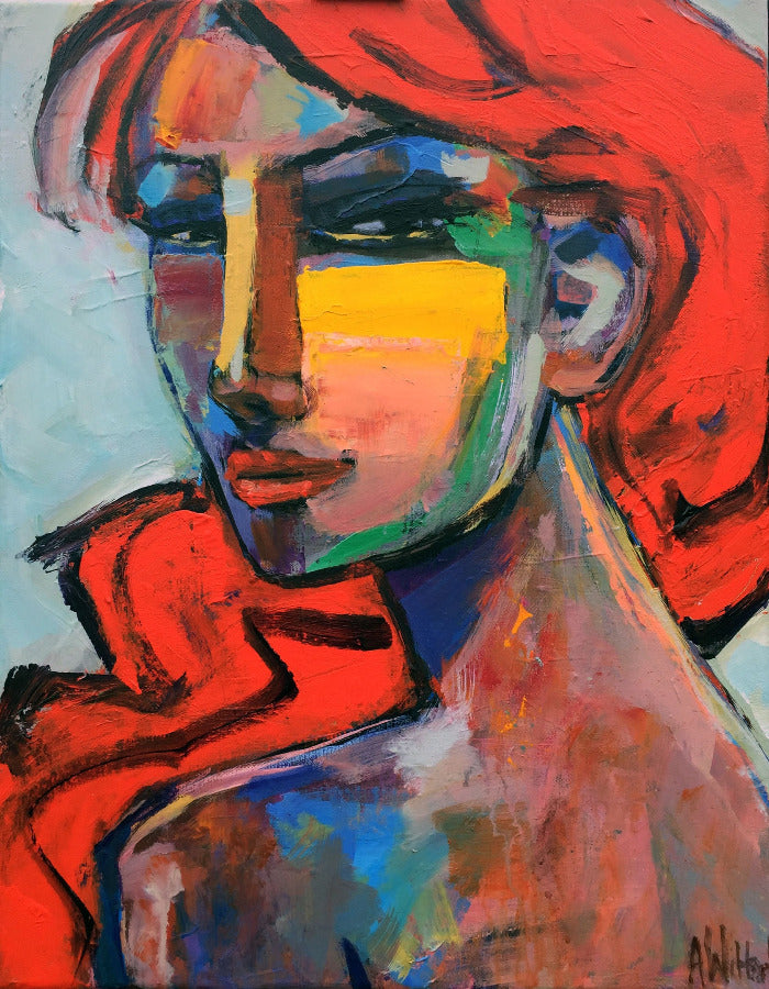 Spirit is aflame, acrylic 18 x 14 ''