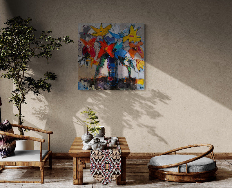 Electric Bloom 90 x 90 x4.8 cm