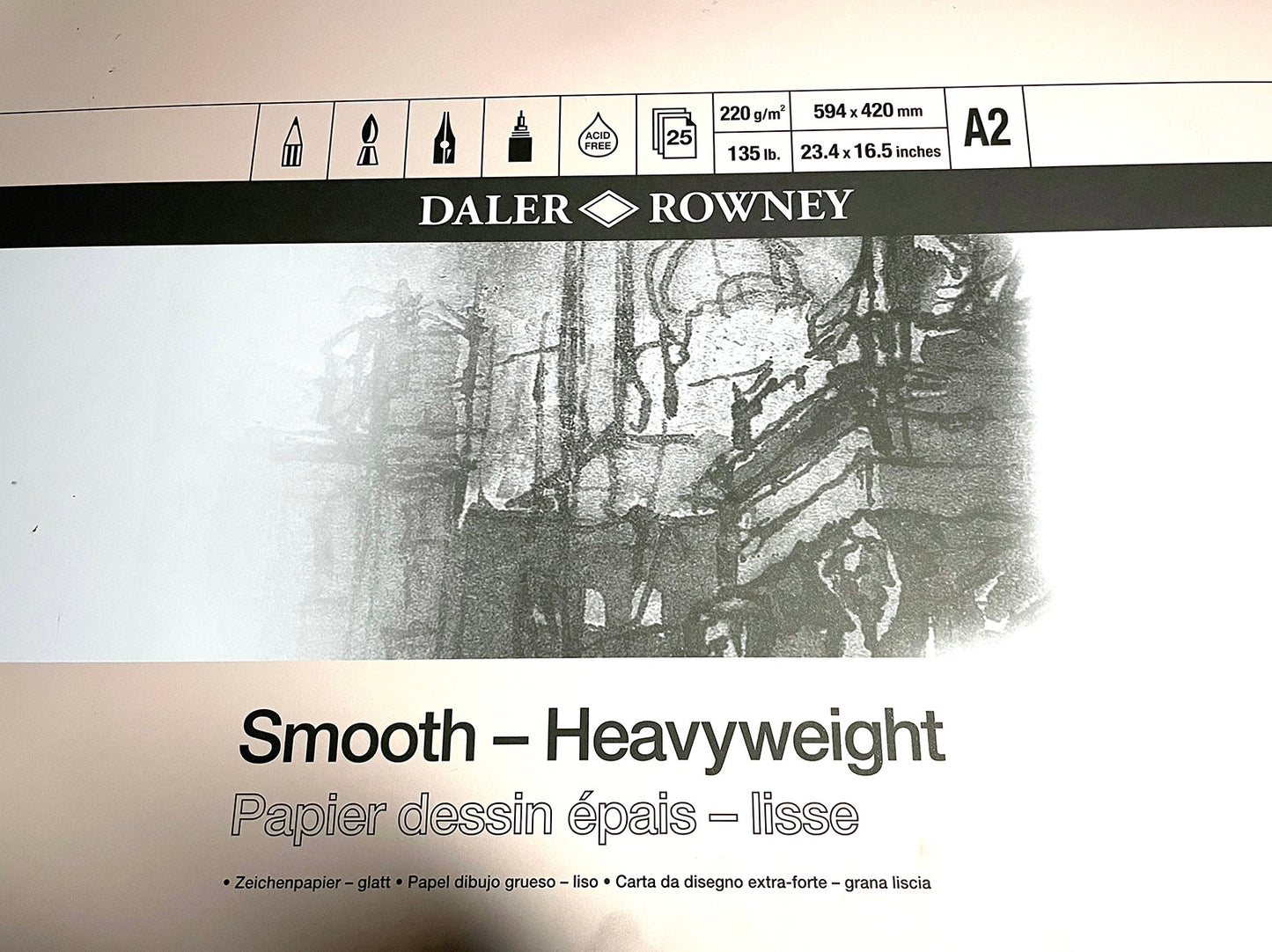 Rome, drawing on A2 paper