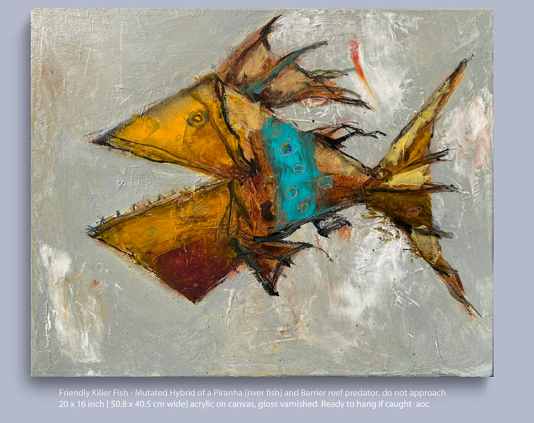 Friendly Killer Fish - Mutated Hybrid of a Piranha  [river fish] and Barrier reef predator, do not approach