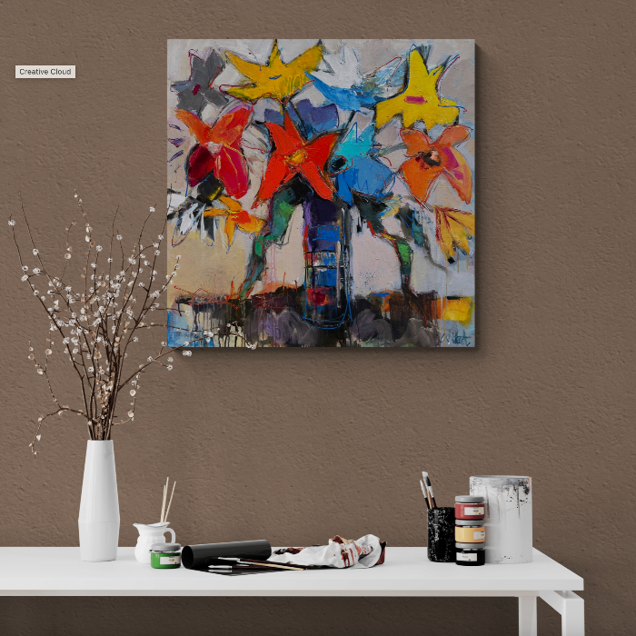 Electric Bloom 90 x 90 x4.8 cm