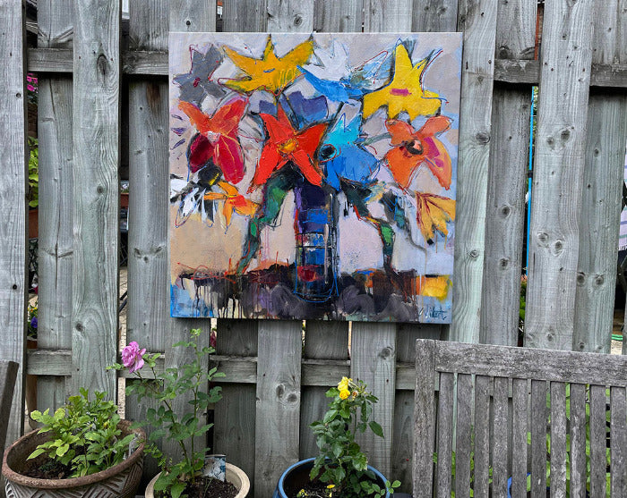 Electric Bloom 90 x 90 x4.8 cm