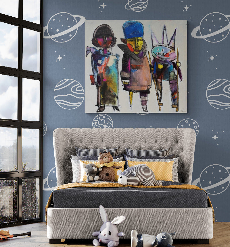 I thought I'd show this is kids room o see if it works. What do you think?