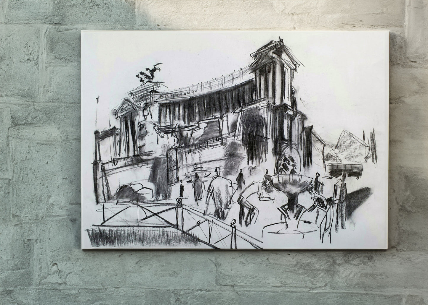 Rome, drawing on A2 paper