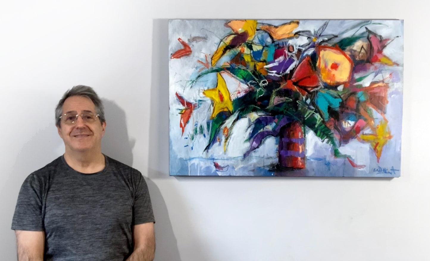 Fresh Flowers, 91 x 61 x 4 cm